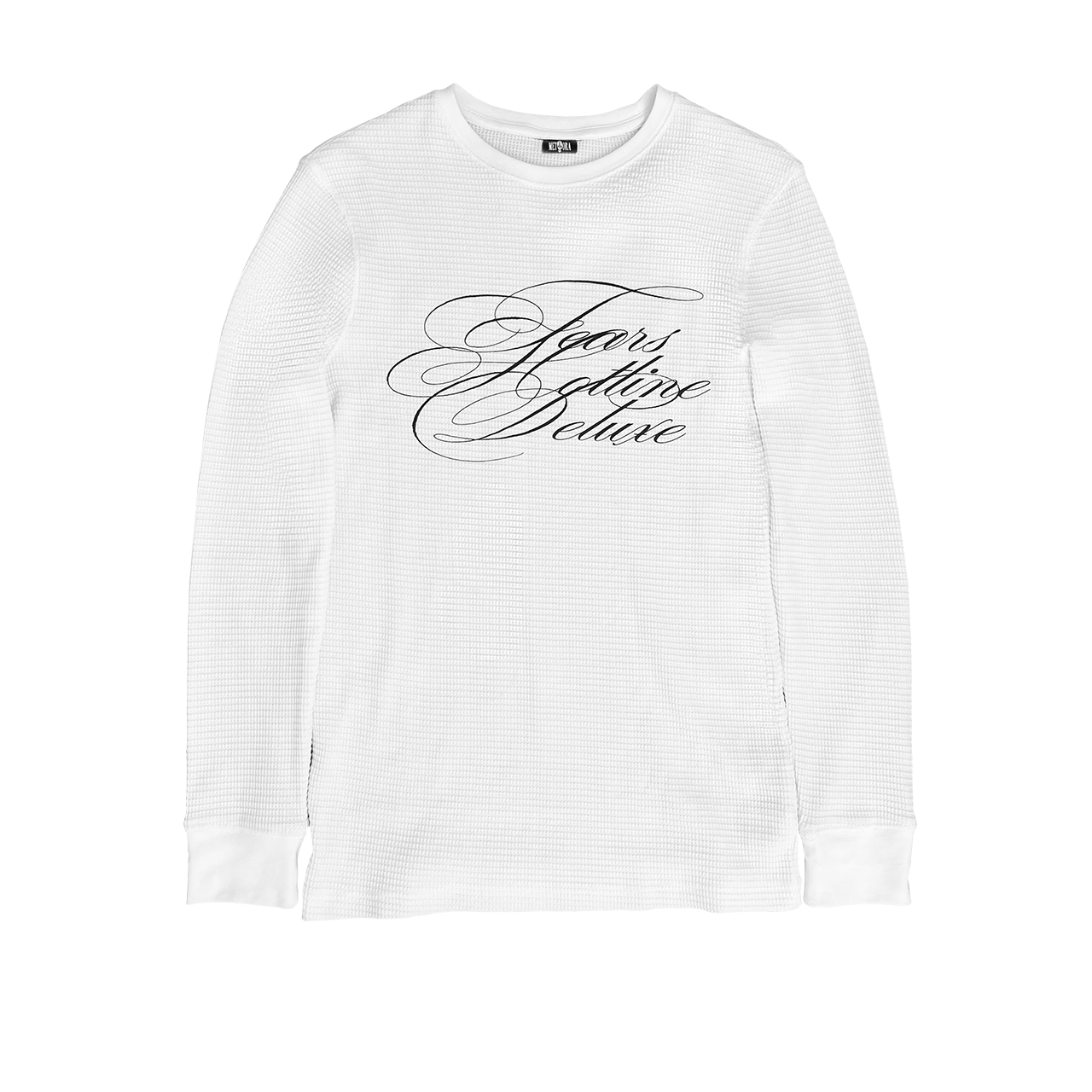 "TEARS HOTLINE" WAFFLE KNITTED LONGSLEEVE