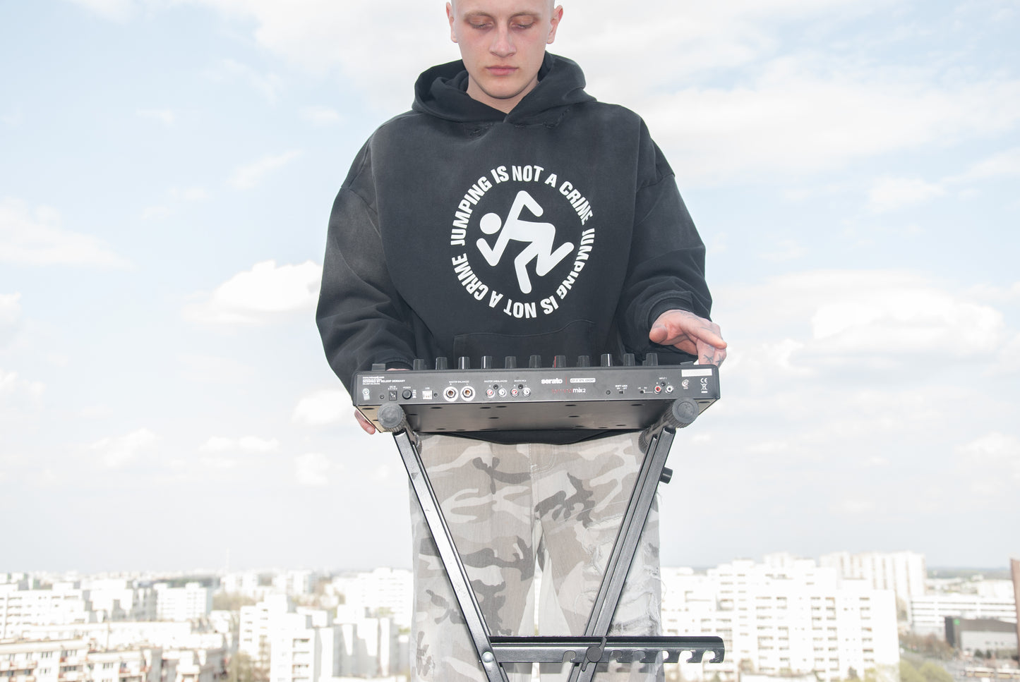 "JUMPING IS NOT A CRIME" HOODIE