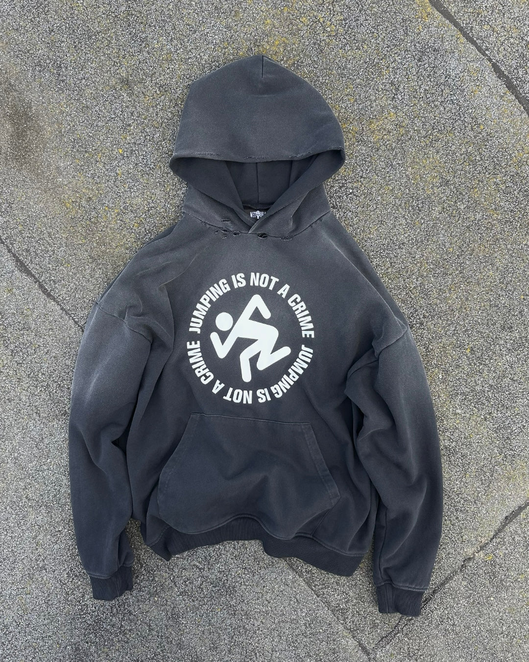 "JUMPING IS NOT A CRIME" HOODIE