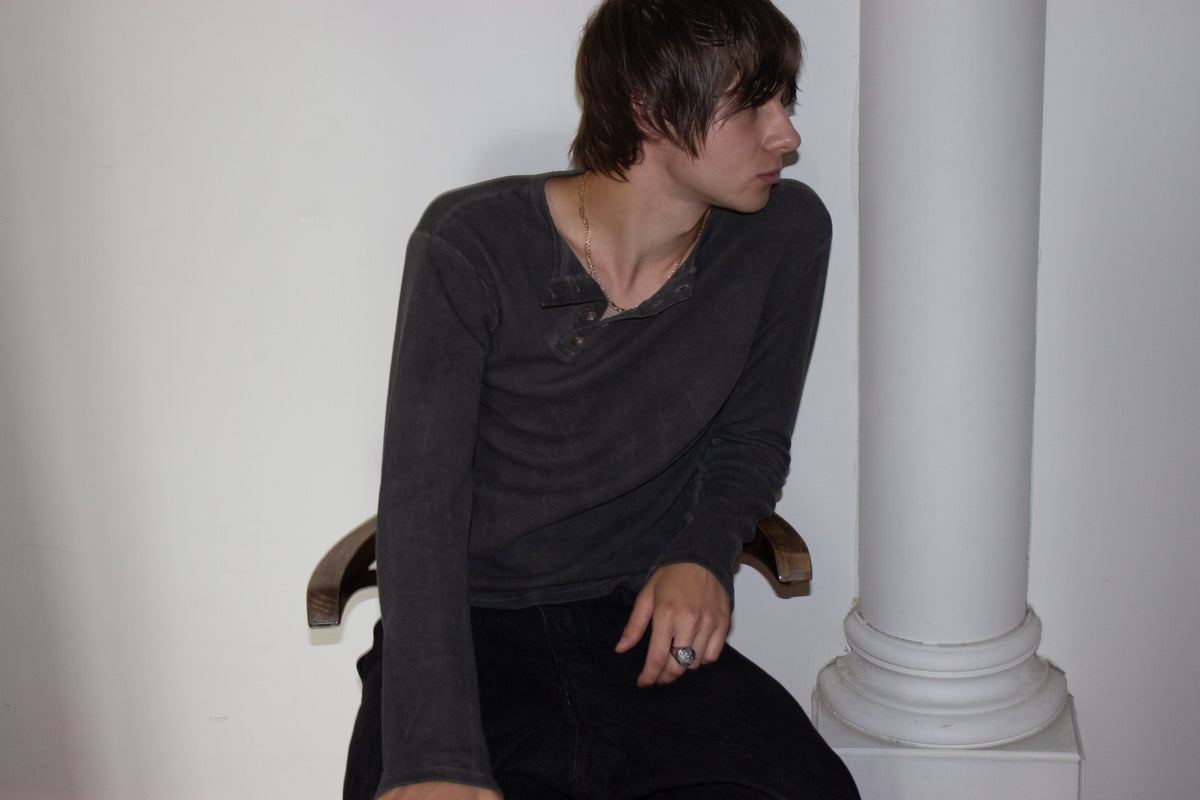 Asymmetric Waffle Henley