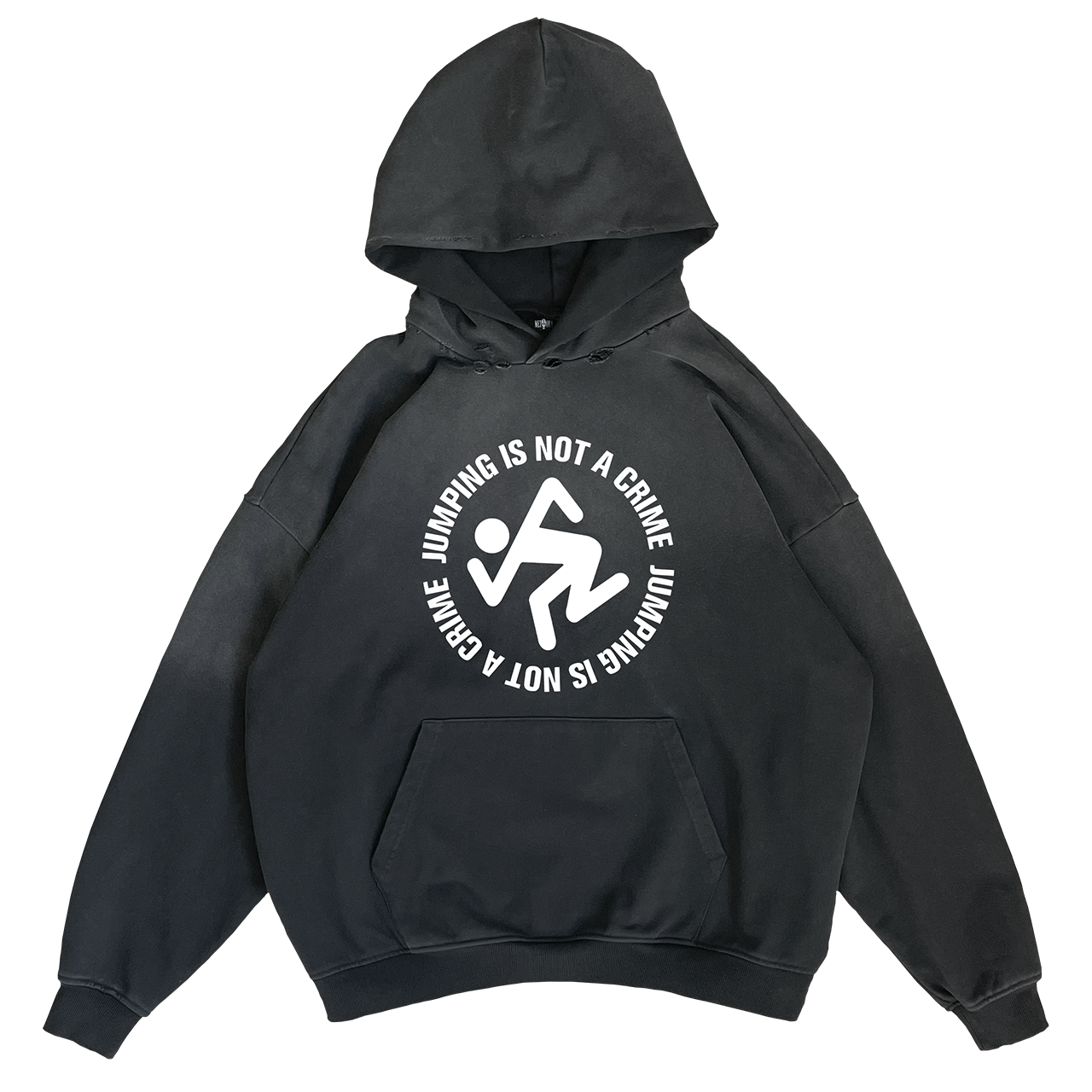 "JUMPING IS NOT A CRIME" HOODIE