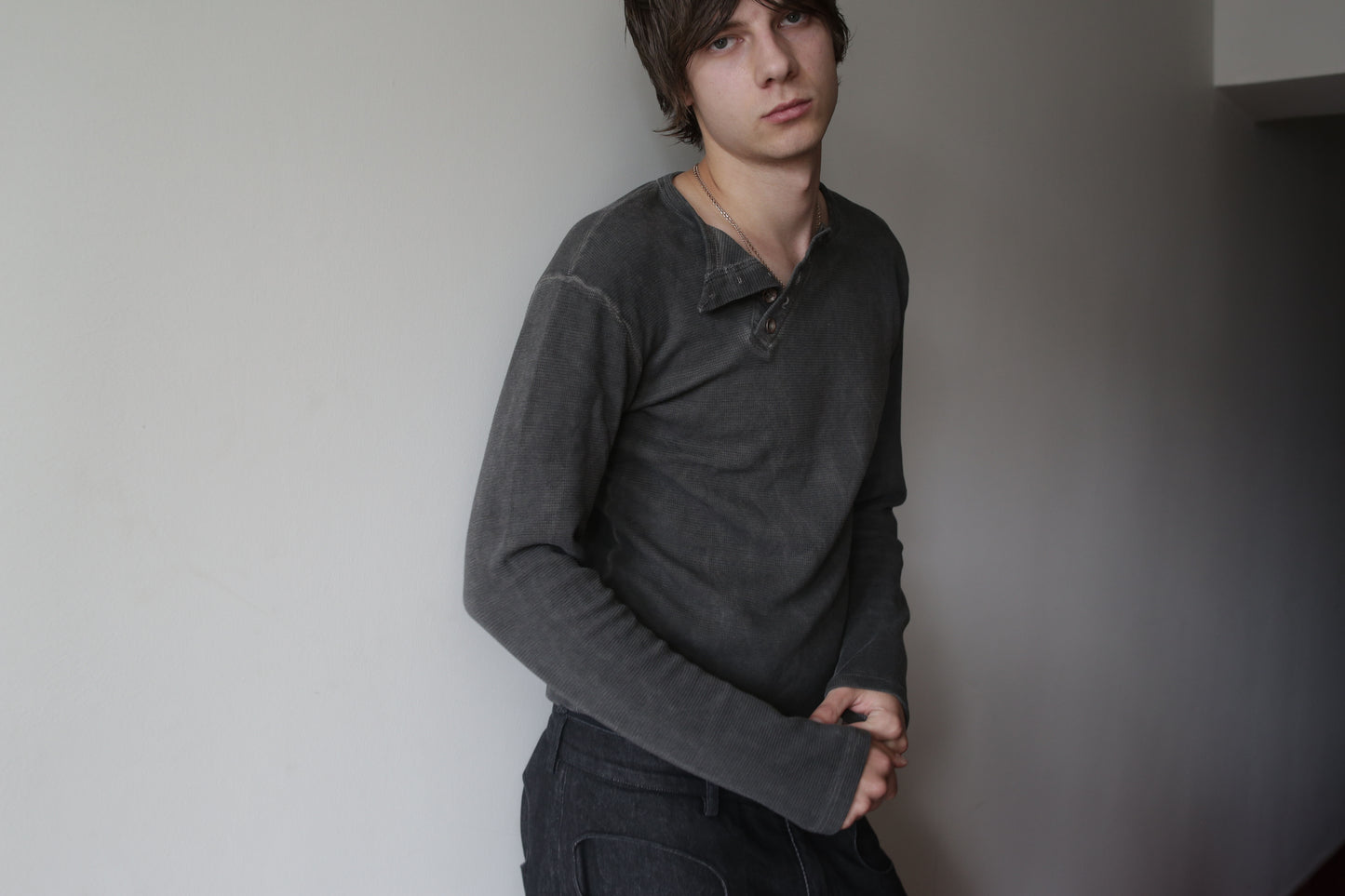 Asymmetric Waffle Henley