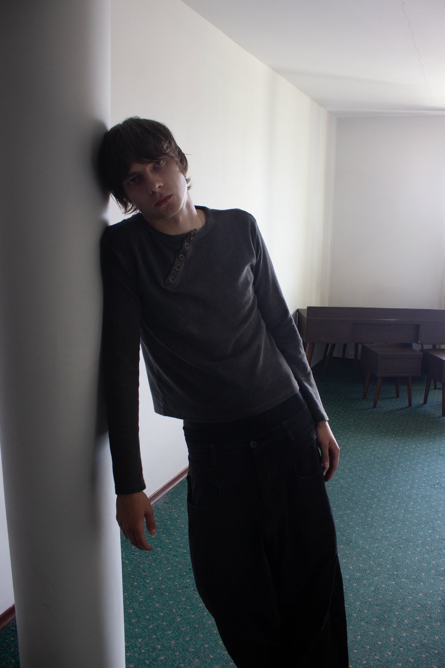 Asymmetric Waffle Henley
